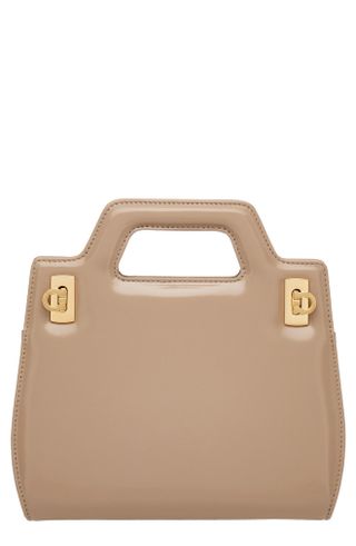 Ferragamo + Mini Wanda Calfskin Top Handle Bag