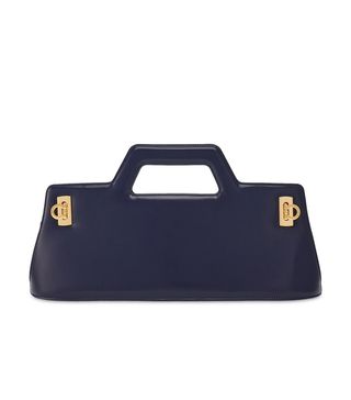 Ferragamo + Wanda Leather Top Handle Bag