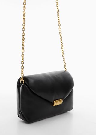 Mango + Quilted Bag With Chain Handle