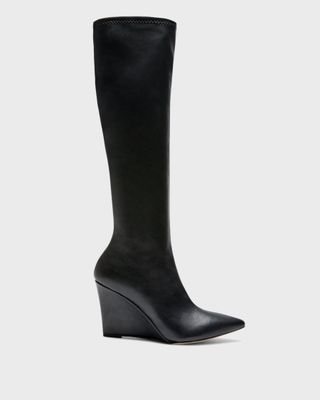 Theory + Knee-High Wedge Boot in Leather