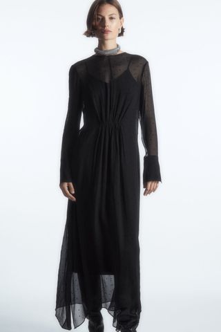 COS + Silk-Chiffon Midi Dress