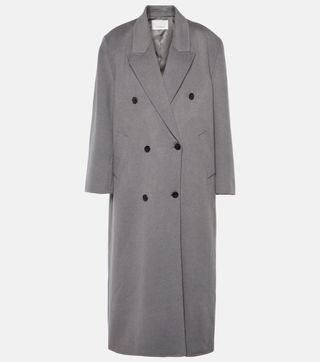 The Frankie Shop + Gaia Double Breasted Coat in Grey