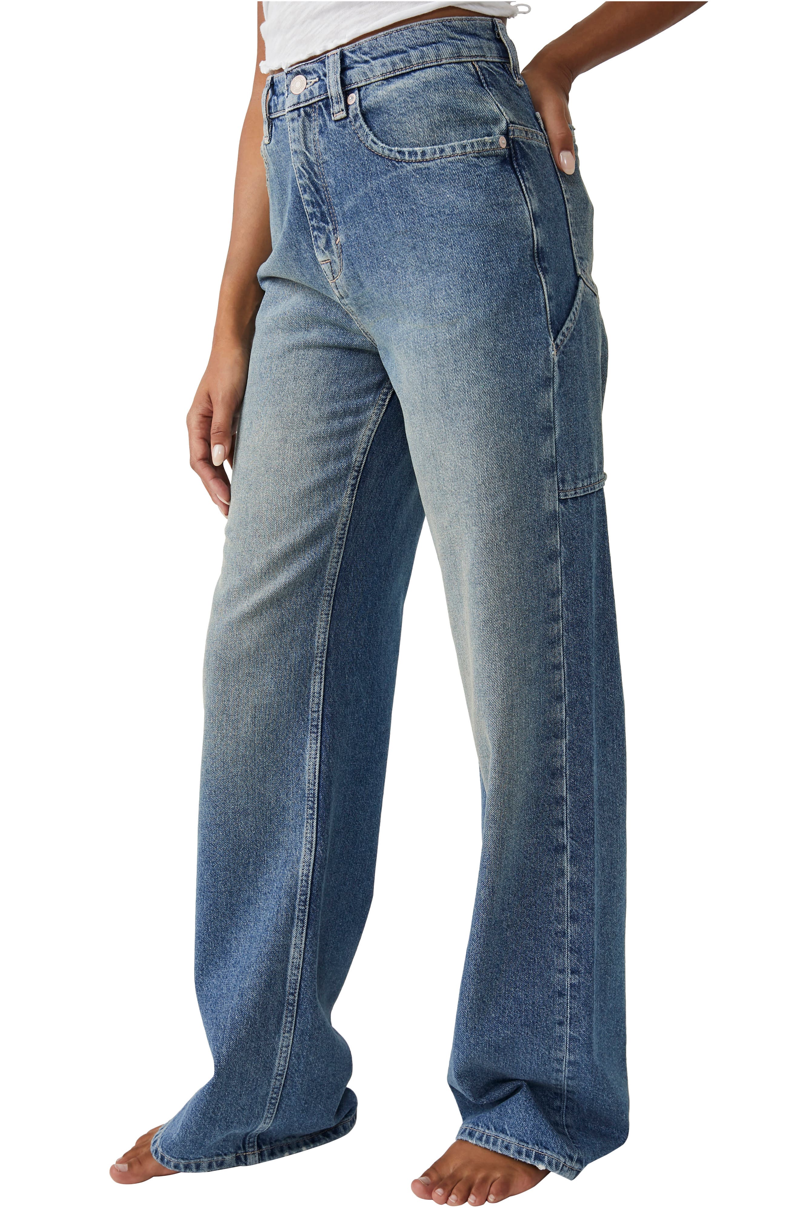 Free People + We the Free Tinsley High Waist Baggy Jeans