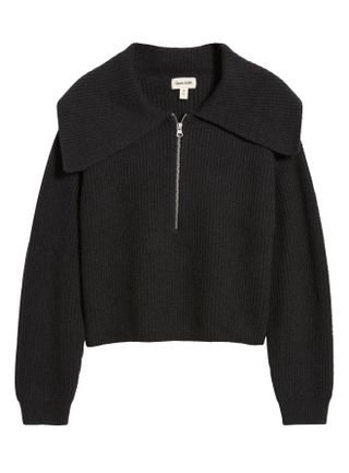 Open Edit + Rib Half Zip Sweater
