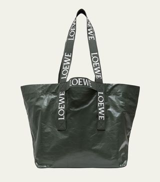Loewe + Leather Fold Shopper Bag
