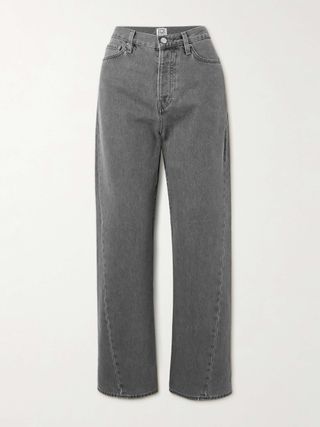 Toteme + High-Rise Straight-Leg Organic Jeans