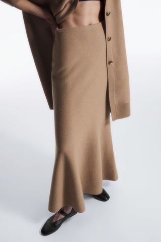 COS + Flared Merino Wool Maxi Skirt