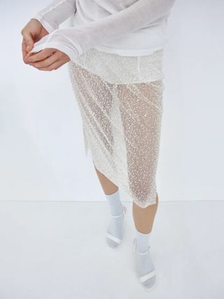 H&M + Bead-Embellished Skirt