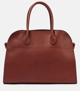 The Row + Soft Margaux 12 Leather Tote Bag in Brown
