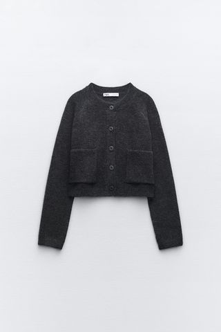 Zara + Cropped Knit Cardigan