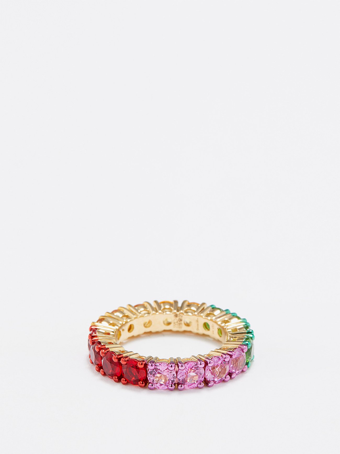Yvonne Léon + Rainbow Citrine, Corundum & 9ct Gold Ring