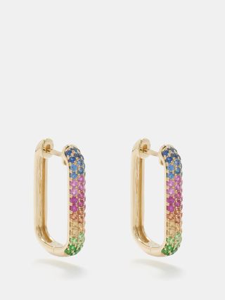 Roxanne First + Rainbow Ombré Sapphire & 14kt Gold Earrings
