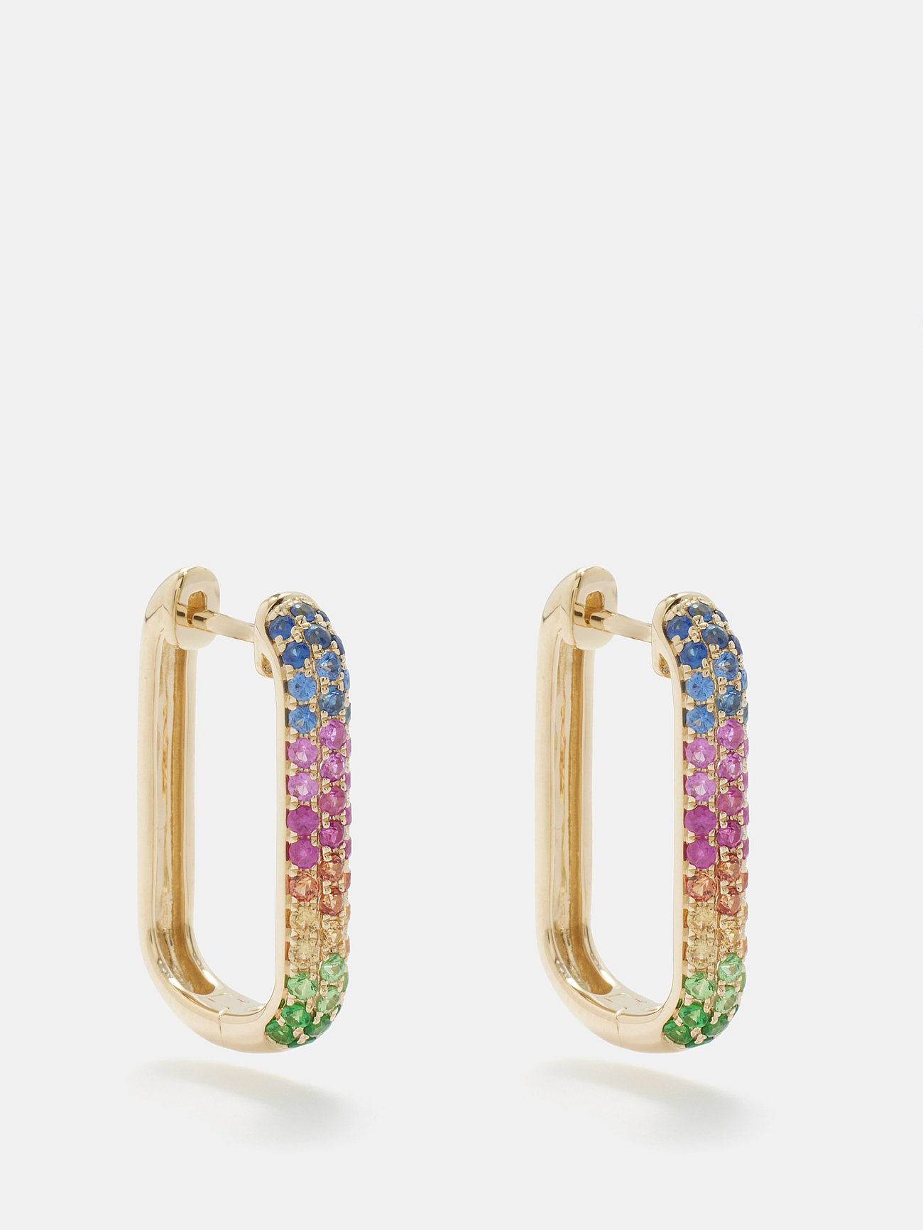 Roxanne First + Rainbow Ombré Sapphire & 14kt Gold Earrings