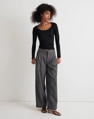 Madewell + The Harlow Low-Slung Wide-Leg Pant