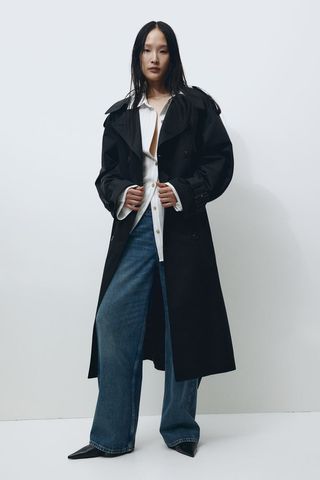 H&M + Double-Breasted Trench Coat