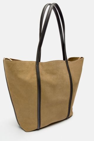 Zara + Suede Tote Bag