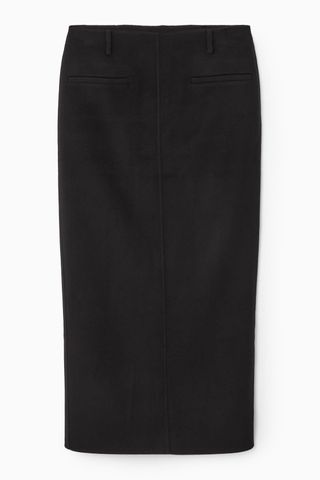 COS + Double-Faced Wool Column Maxi Skirt