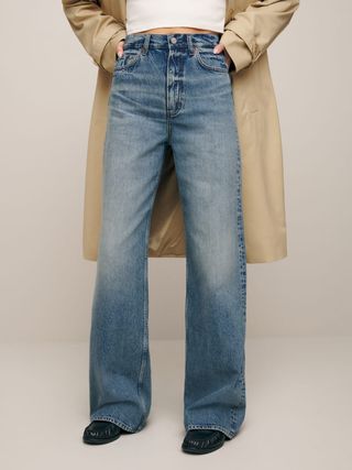 The Reformation + Cary High Rise Slouchy Wide Leg Jeans