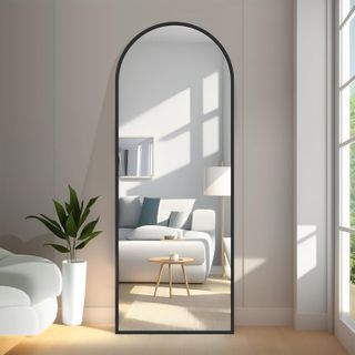 Nuttuto + Arched Floor Full Length Mirror With Metal Frame
