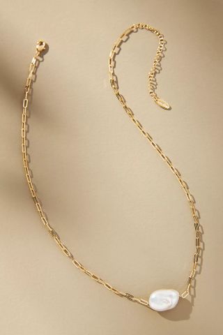 By Anthropologie + Delicate Pearl Necklace