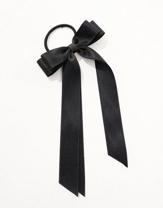 ASOS Design + Hairband with Bow Detail in Black