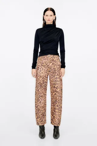 Bimba Y Lola + Leopard Print Jeans