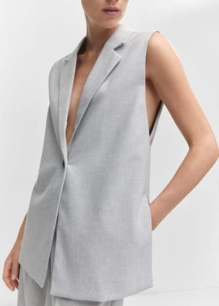 Mango + Long Vest With Openings