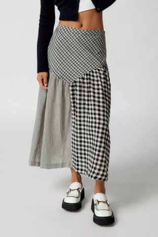 UO + Celeste Spliced Midi Skirt