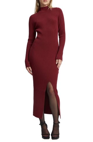 Bardot + Tilda Long Sleeve Ribbed Sweater Dress