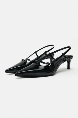 Zara + Slingback Shoes With Bucked Strap