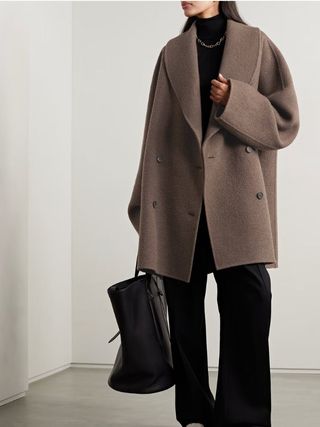 The Row + Polli Double-Breasted Wool and Cashmere-Blend Coat