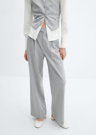 Mango + Pinstripe Suit Trousers