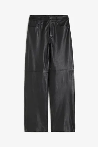 H&M + Leather Trousers