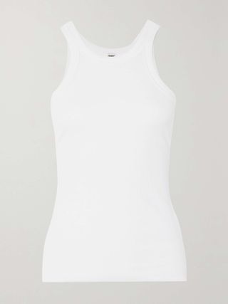 Toteme + + Net Sustain Curved Ribbed Stretch Organic Cotton-Jersey Tank