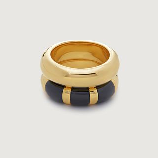 Monica Vinader + Kate Young Black Onyx Stacking Rings