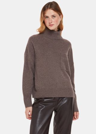 Whistles + Wool Roll Neck Pocket Sweater