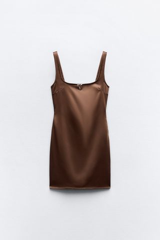 Zara + Satin Effect Slip Dress