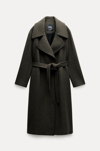 Zara + Tied Belt Coat