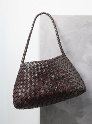 Dragon Diffusion + Santa Rosanna Small Woven-Leather Shoulder Bag