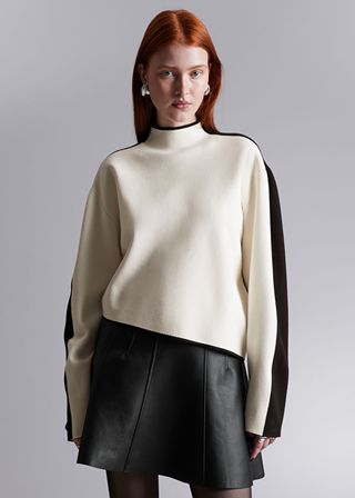 & Other Stories + Asymmetric Two-Tone Top