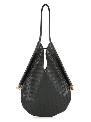 Bottega Veneta + Medium Solstice Intrecciato Leather Shoulder Bag
