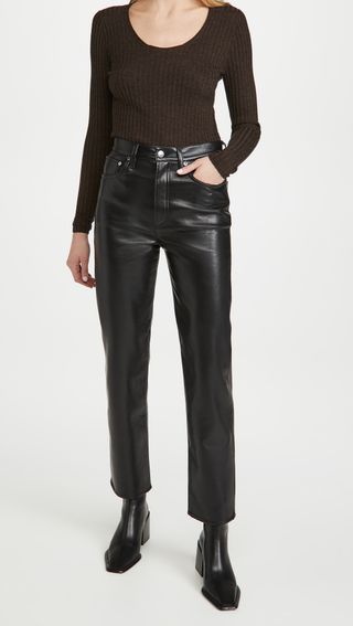Agolde + Agolde Recycled Leather Fitted '90s Pants | Shopbop