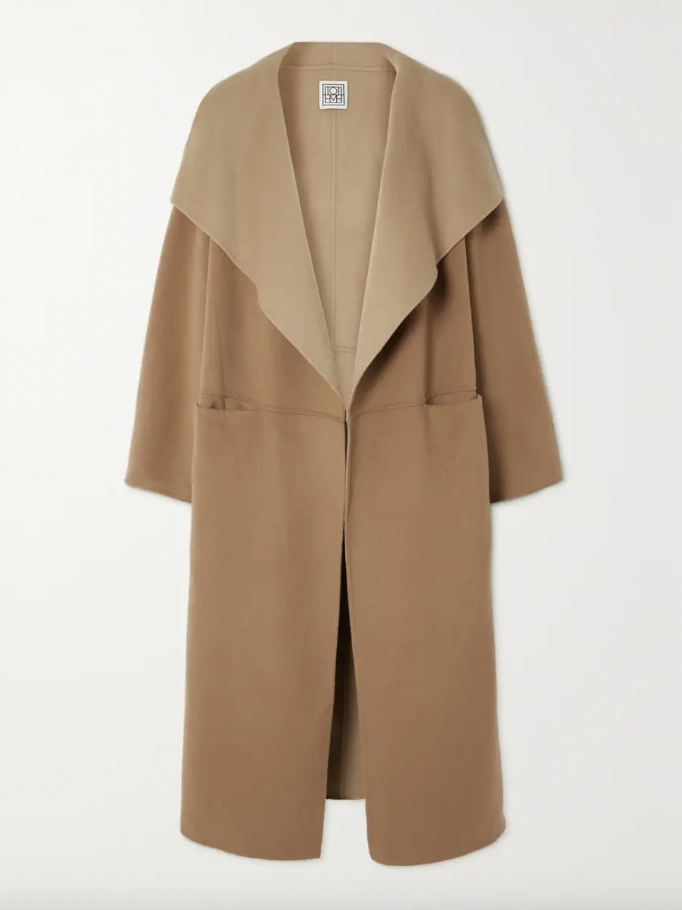 Toteme + Oversized Two-Tone Wool and Cashmere-Blend Coat