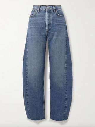 Agolde + Luna Cropped High-Rise Tapered Jeans