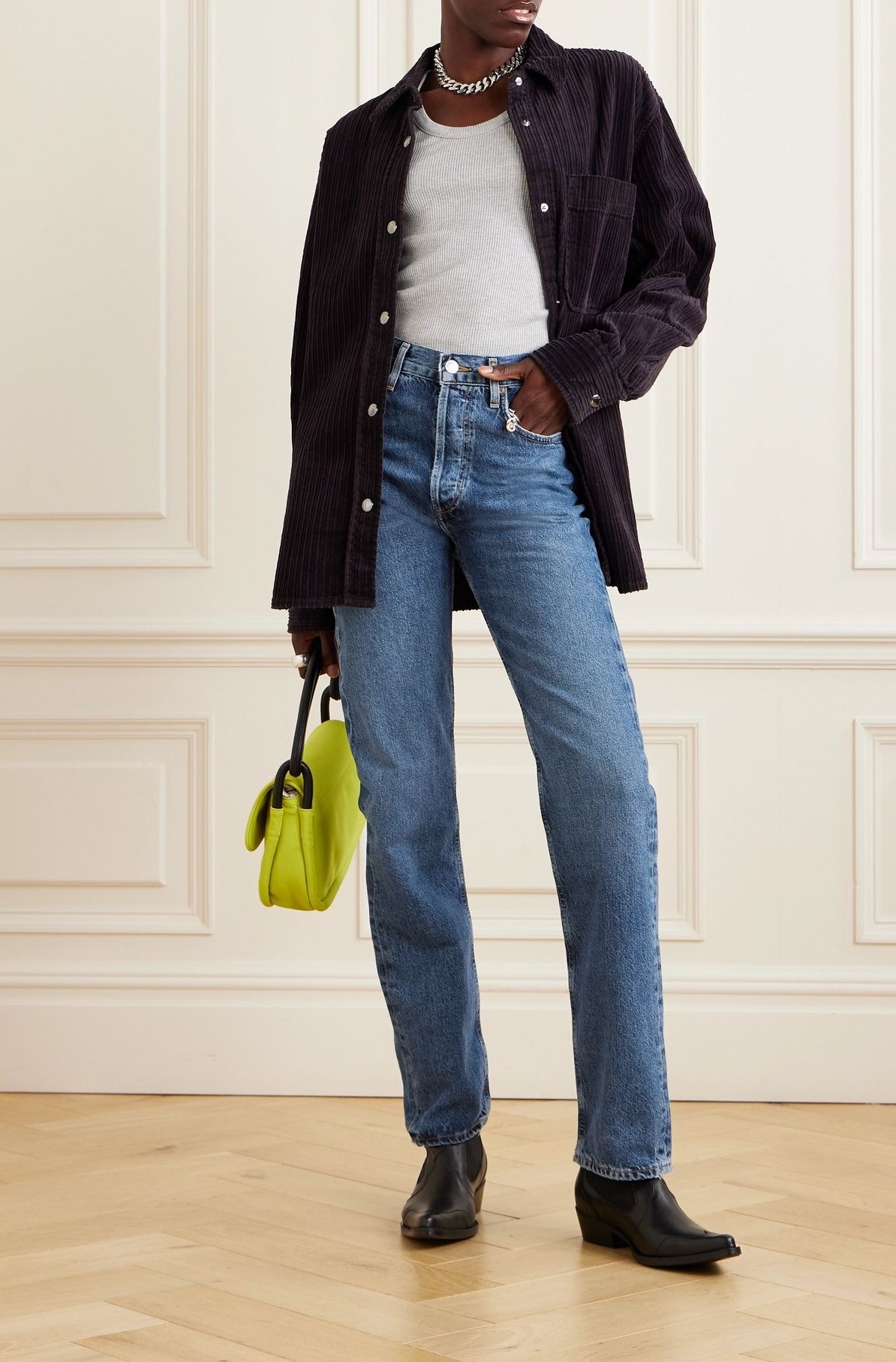 Agolde + '90s Pinch Waist Prolonged High-Upward push Straight-Leg Jeans