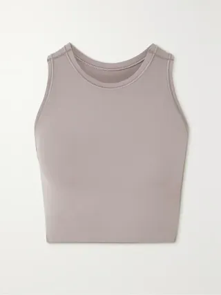 On + Movement Cropped Stretch Recycled-Jersey Top