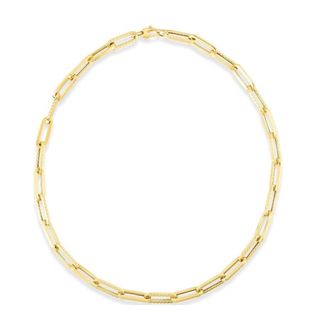 Phillip Gavriel + 14kt Yellow Gold Cable Paperclip Link Necklace