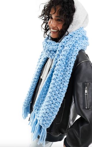 ASOS + Chunky Knit Scarf With Tassels