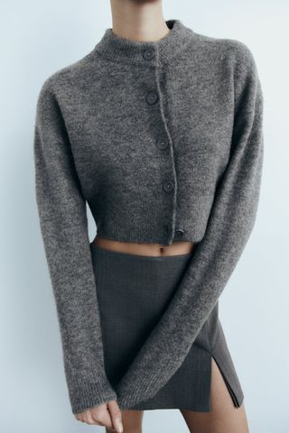Zara + Cropped Cardigan