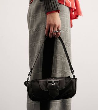 Asos Design + Elongated Shoulder Bag With Buckle